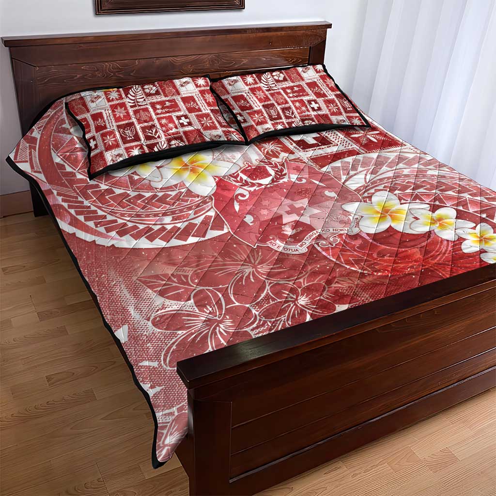 Tonga Christmas Quilt Bed Set Kilisimasi Fiefia Retro Style Red - Polynesian Pride