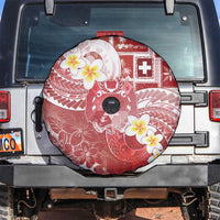 Tonga Christmas Spare Tire Cover Kilisimasi Fiefia Retro Style Red - Polynesian Pride