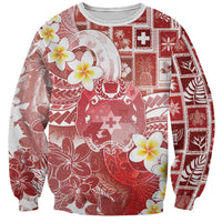 Tonga Christmas Sweatshirt Kilisimasi Fiefia Retro Style Red - Polynesian Pride