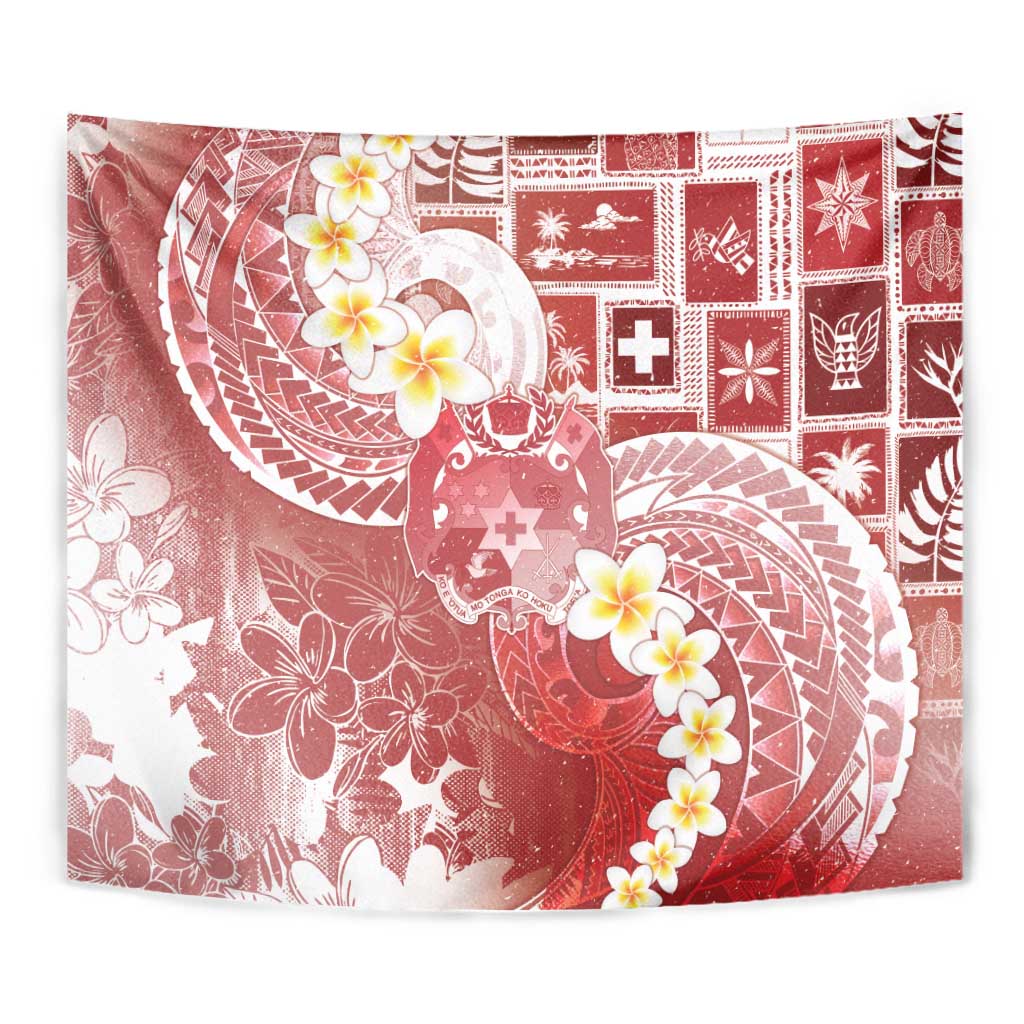 Tonga Christmas Tapestry Kilisimasi Fiefia Retro Style Red - Polynesian Pride