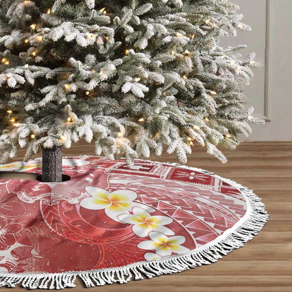Tonga Christmas Tree Skirt Kilisimasi Fiefia Retro Style Red - Polynesian Pride