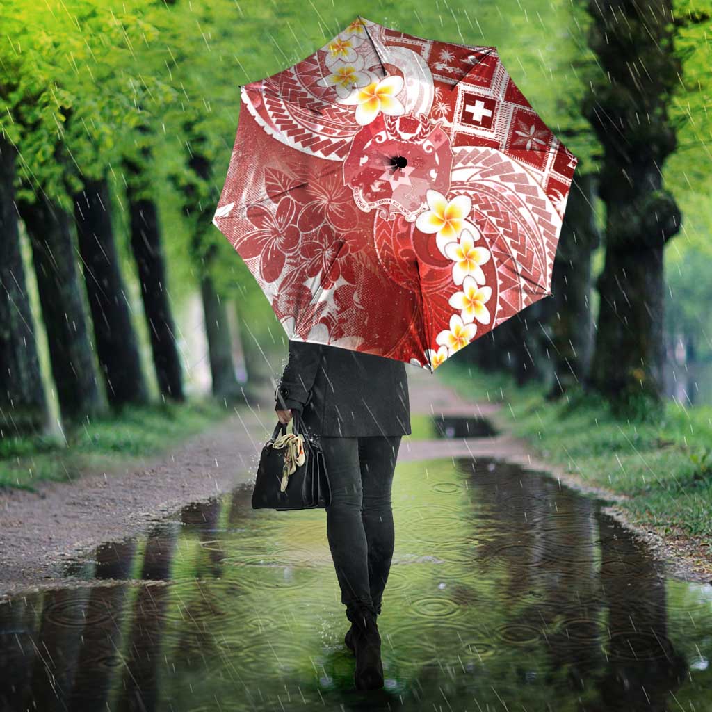 Tonga Christmas Umbrella Kilisimasi Fiefia Retro Style Red - Polynesian Pride