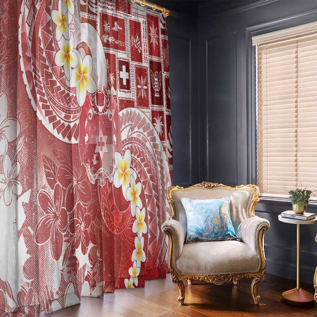 Tonga Christmas Window Curtain Kilisimasi Fiefia Retro Style Red - Polynesian Pride
