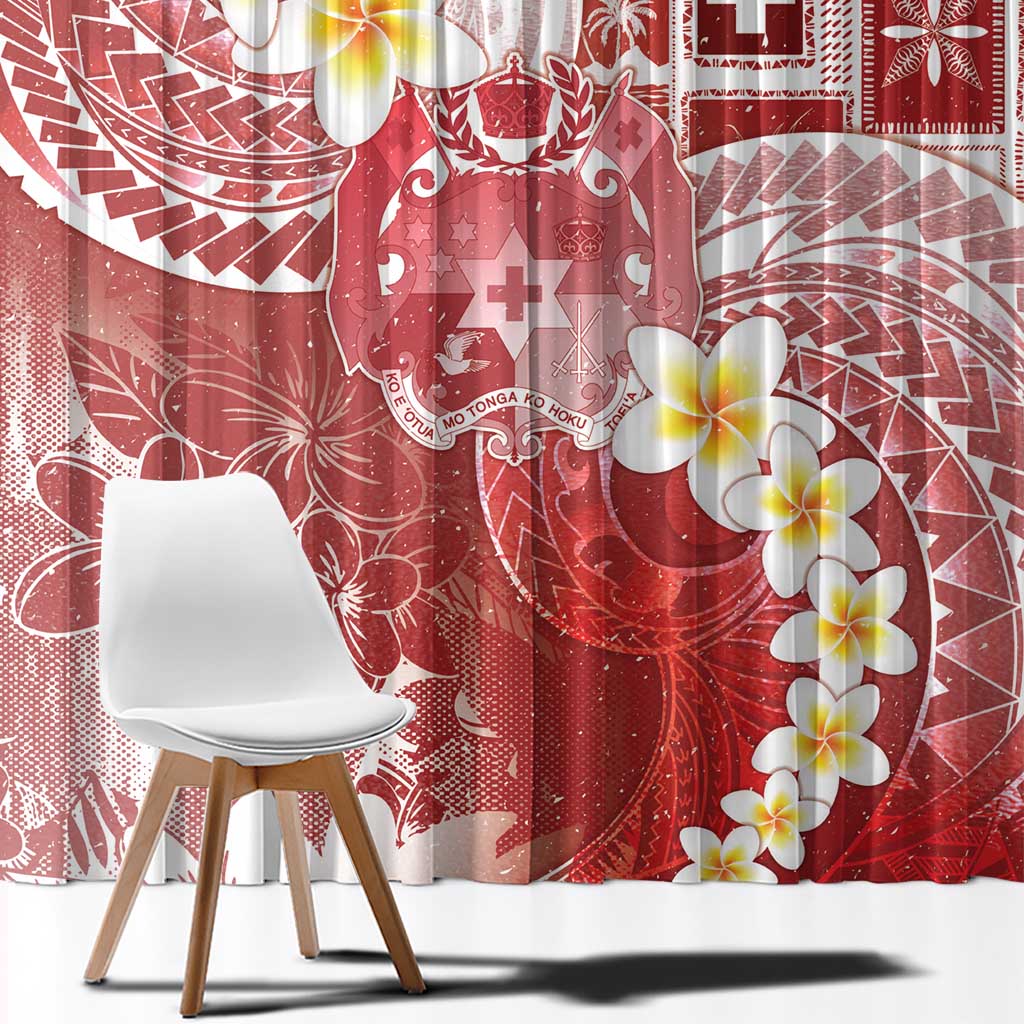 Tonga Christmas Window Curtain Kilisimasi Fiefia Retro Style Red - Polynesian Pride