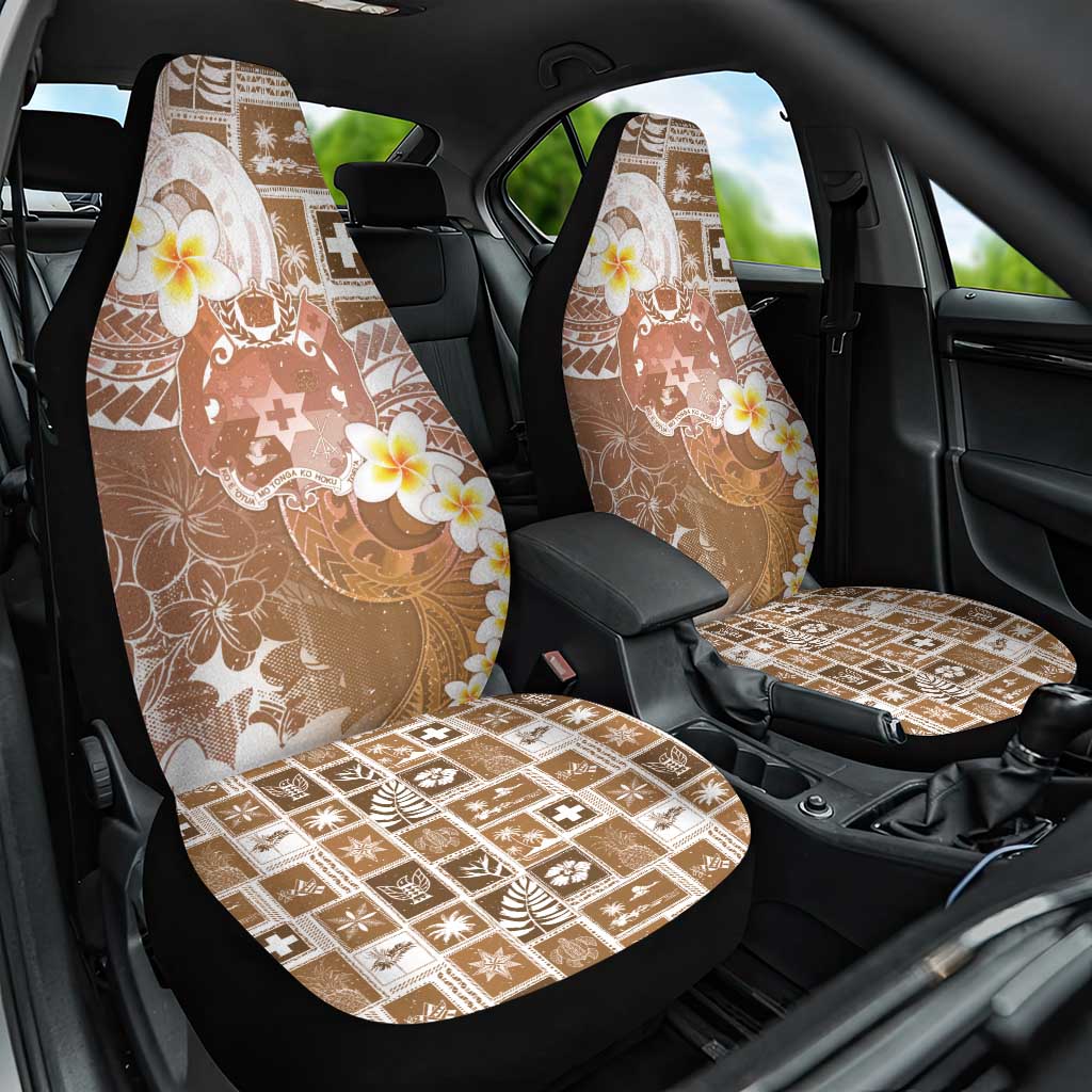 Tonga Christmas Car Seat Cover Kilisimasi Fiefia Retro Style Brown - Polynesian Pride
