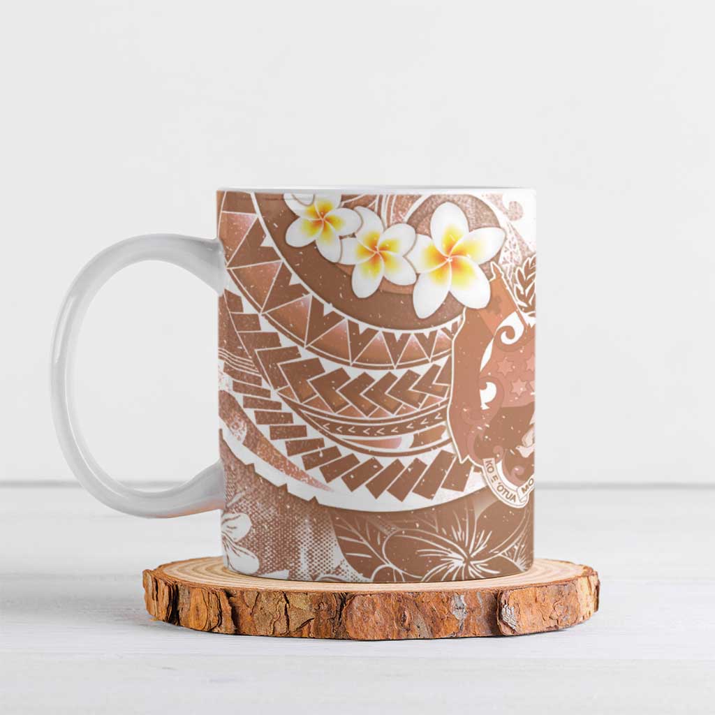 Tonga Christmas Ceramic Mug Kilisimasi Fiefia Retro Style Brown - Polynesian Pride
