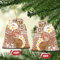Tonga Christmas Ceramic Ornament Kilisimasi Fiefia Retro Style Brown - Polynesian Pride