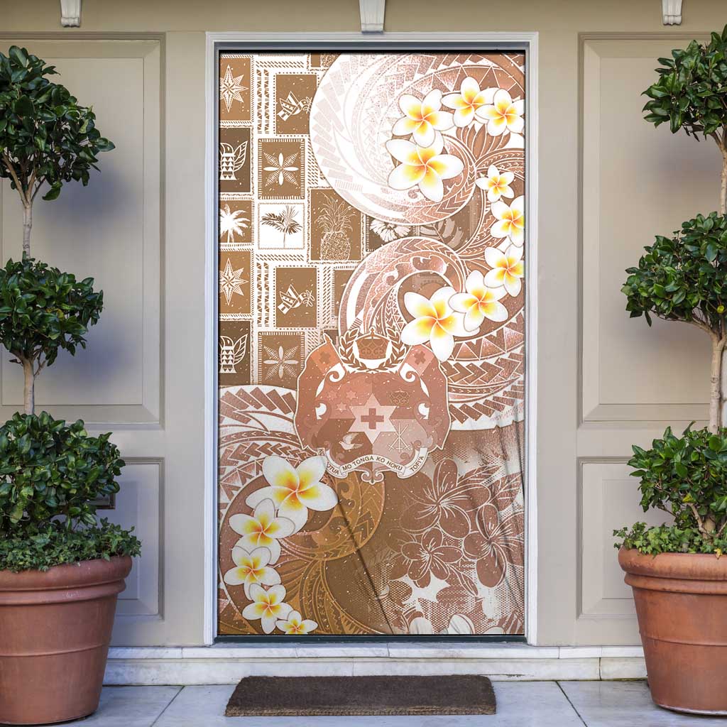 Tonga Christmas Door Cover Kilisimasi Fiefia Retro Style Brown - Polynesian Pride