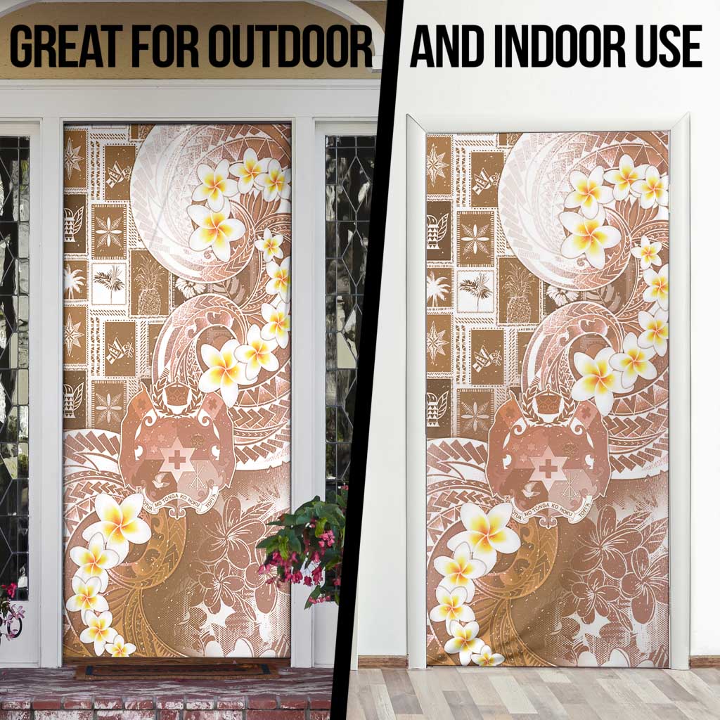 Tonga Christmas Door Cover Kilisimasi Fiefia Retro Style Brown - Polynesian Pride