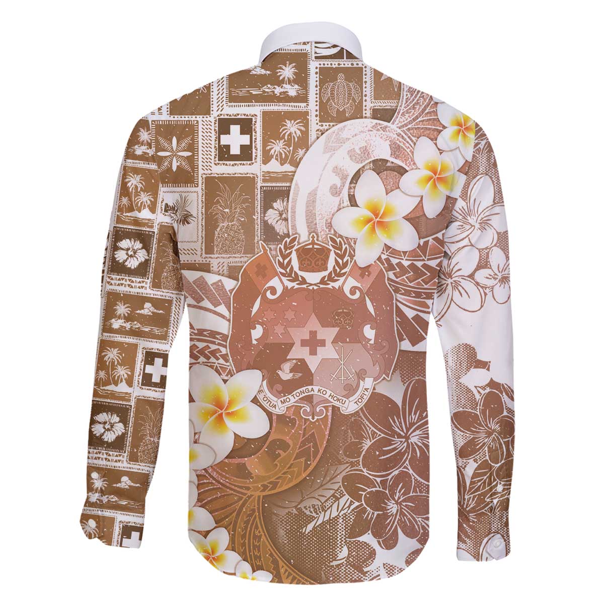 Tonga Christmas Family Matching Off The Shoulder Long Sleeve Dress and Hawaiian Shirt Kilisimasi Fiefia Retro Style Brown - Polynesian Pride