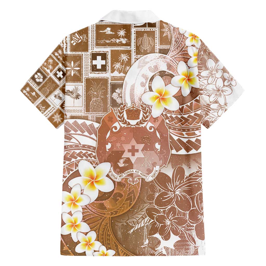 Tonga Christmas Family Matching Puletasi and Hawaiian Shirt Kilisimasi Fiefia Retro Style Brown - Polynesian Pride