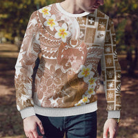 Tonga Christmas Ugly Christmas Sweater Kilisimasi Fiefia Retro Style Brown - Polynesian Pride