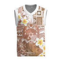 Tonga Christmas Knitted V-Neck Vest Kilisimasi Fiefia Retro Style Brown - Polynesian Pride