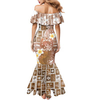 Tonga Christmas Mermaid Dress Kilisimasi Fiefia Retro Style Brown - Polynesian Pride