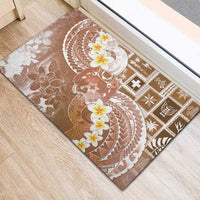 Tonga Christmas Rubber Doormat Kilisimasi Fiefia Retro Style Brown - Polynesian Pride