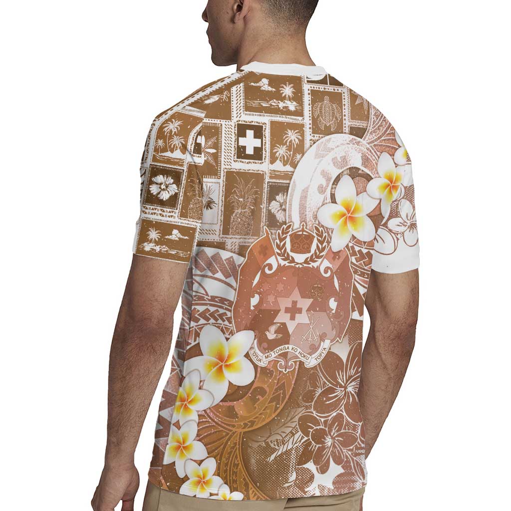 Tonga Christmas Rugby Jersey Kilisimasi Fiefia Retro Style Brown - Polynesian Pride