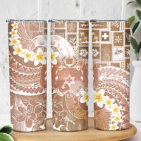 Tonga Christmas Skinny Tumbler Kilisimasi Fiefia Retro Style Brown - Polynesian Pride