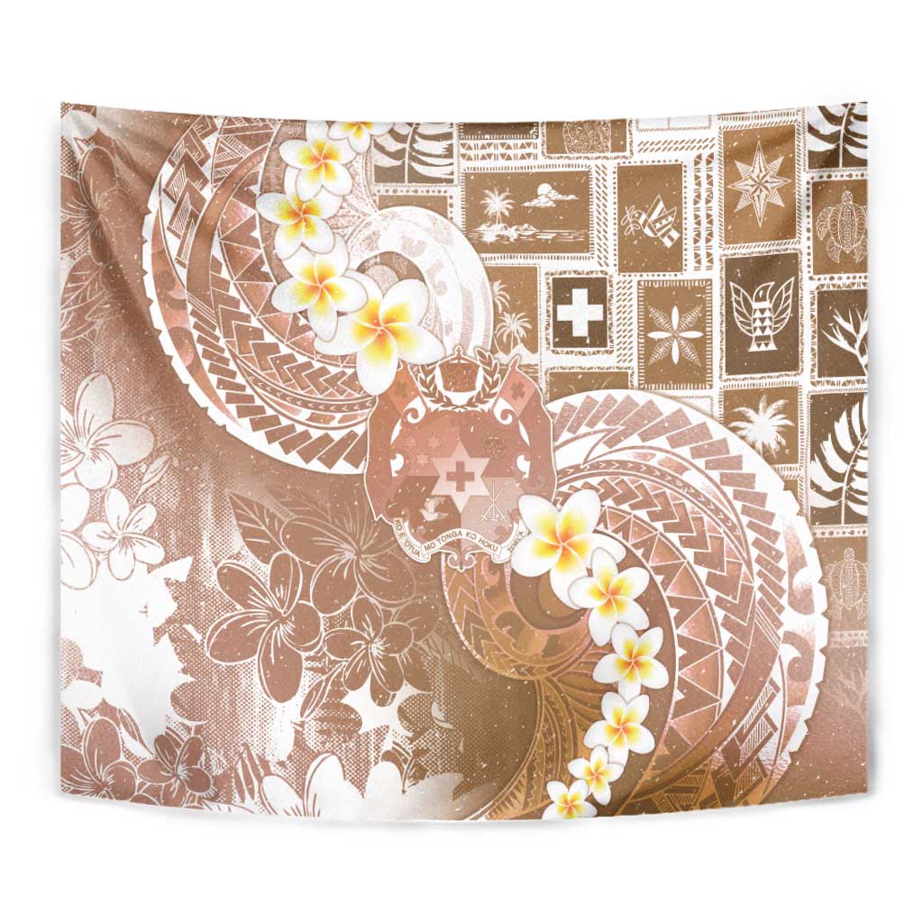 Tonga Christmas Tapestry Kilisimasi Fiefia Retro Style Brown - Polynesian Pride