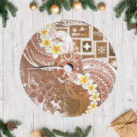 Tonga Christmas Tree Skirt Kilisimasi Fiefia Retro Style Brown - Polynesian Pride