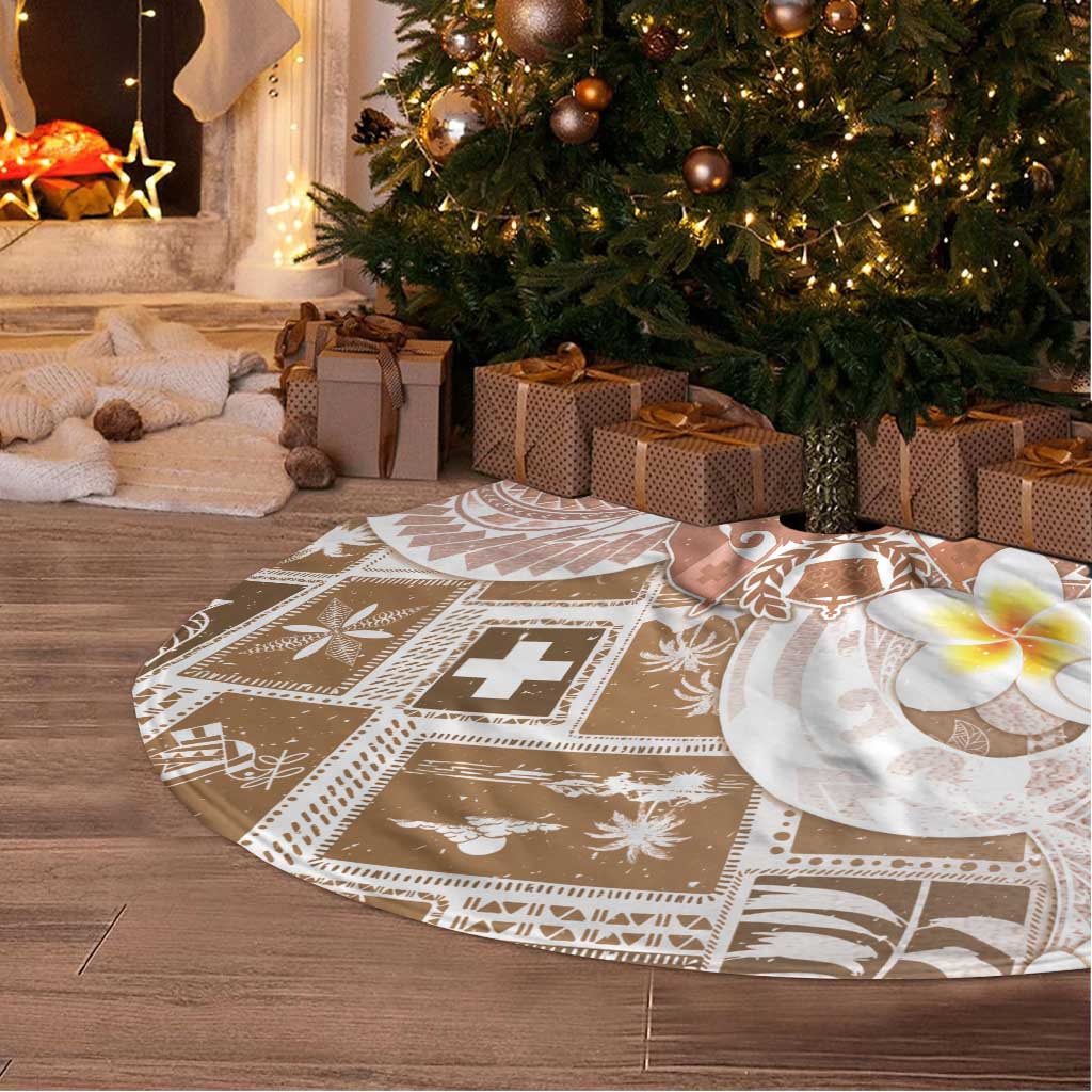Tonga Christmas Tree Skirt Kilisimasi Fiefia Retro Style Brown - Polynesian Pride