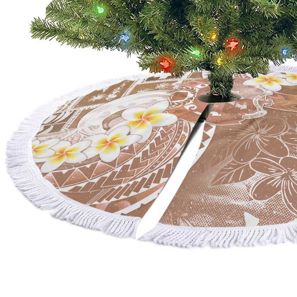 Tonga Christmas Tree Skirt Kilisimasi Fiefia Retro Style Brown - Polynesian Pride