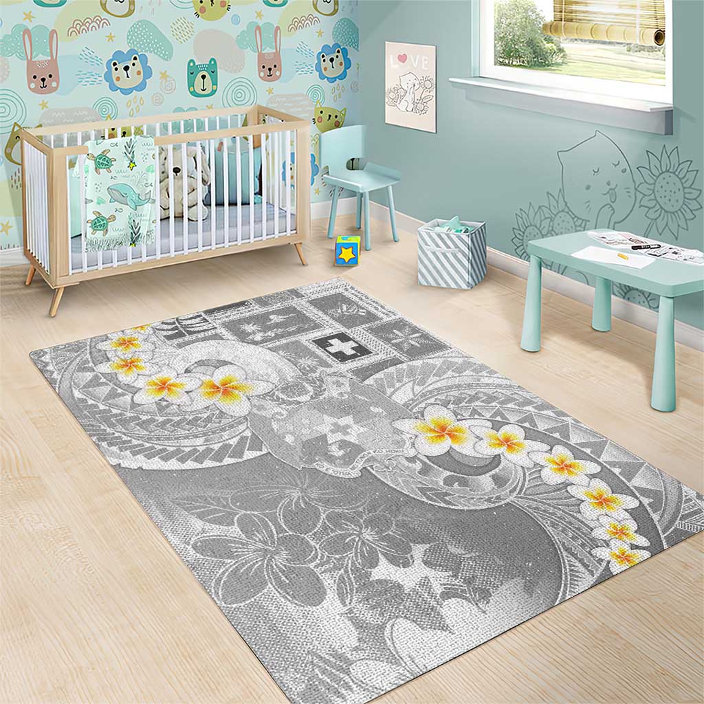 Tonga Christmas Area Rug Kilisimasi Fiefia Retro Style White - Polynesian Pride