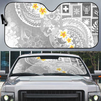 Tonga Christmas Auto Sun Shade Kilisimasi Fiefia Retro Style White - Polynesian Pride