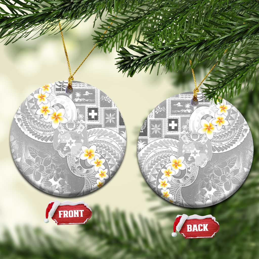 Tonga Christmas Ceramic Ornament Kilisimasi Fiefia Retro Style White - Polynesian Pride