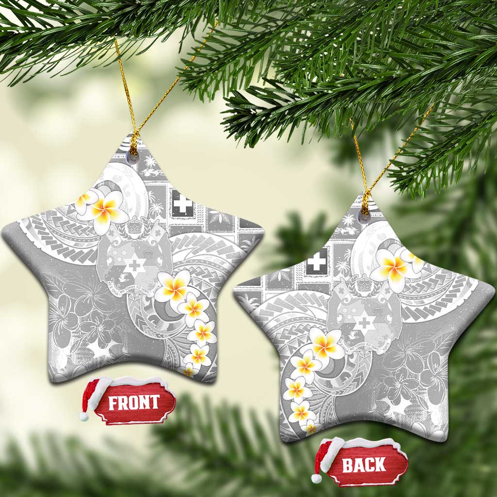 Tonga Christmas Ceramic Ornament Kilisimasi Fiefia Retro Style White - Polynesian Pride