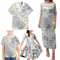 Tonga Christmas Family Matching Puletasi and Hawaiian Shirt Kilisimasi Fiefia Retro Style White - Polynesian Pride