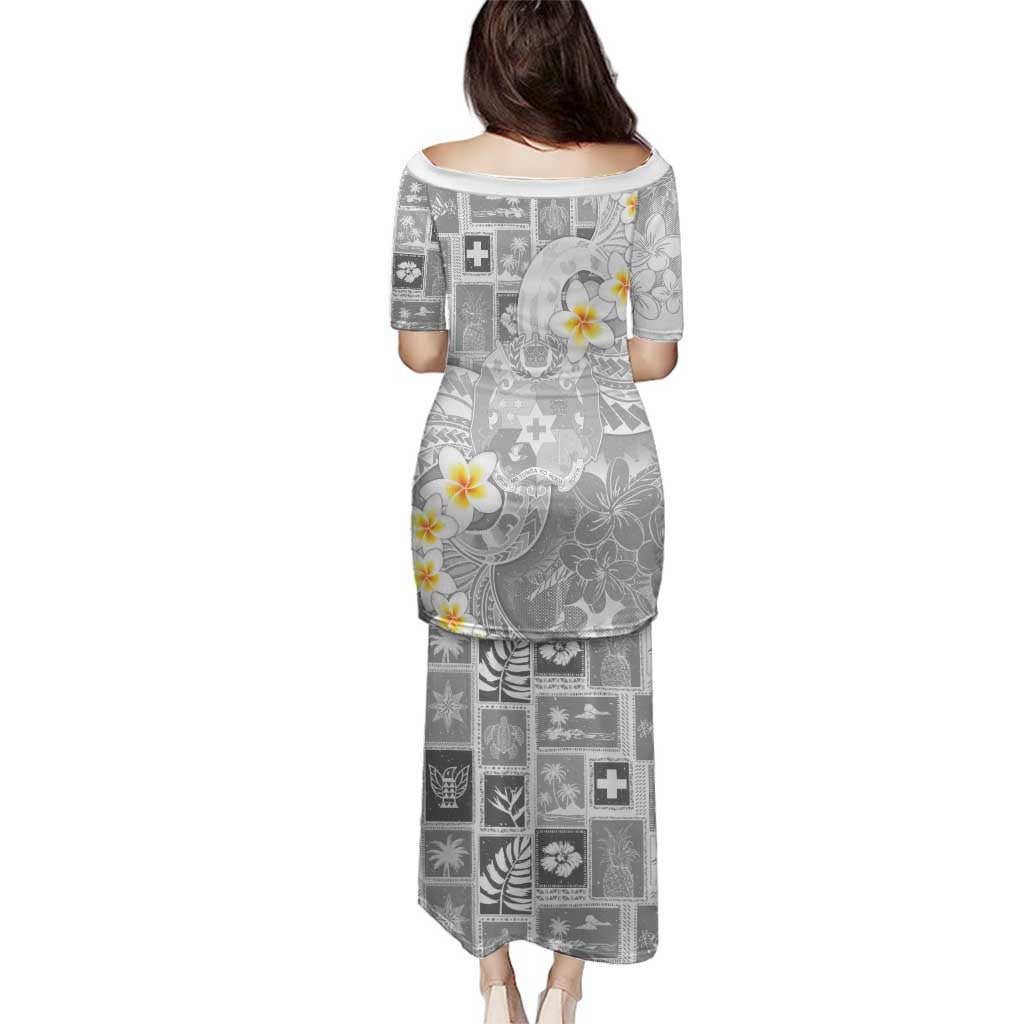 Tonga Christmas Family Matching Puletasi and Hawaiian Shirt Kilisimasi Fiefia Retro Style White - Polynesian Pride