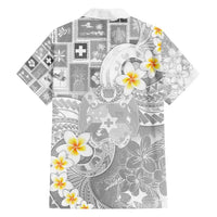 Tonga Christmas Family Matching Tank Maxi Dress and Hawaiian Shirt Kilisimasi Fiefia Retro Style White - Polynesian Pride