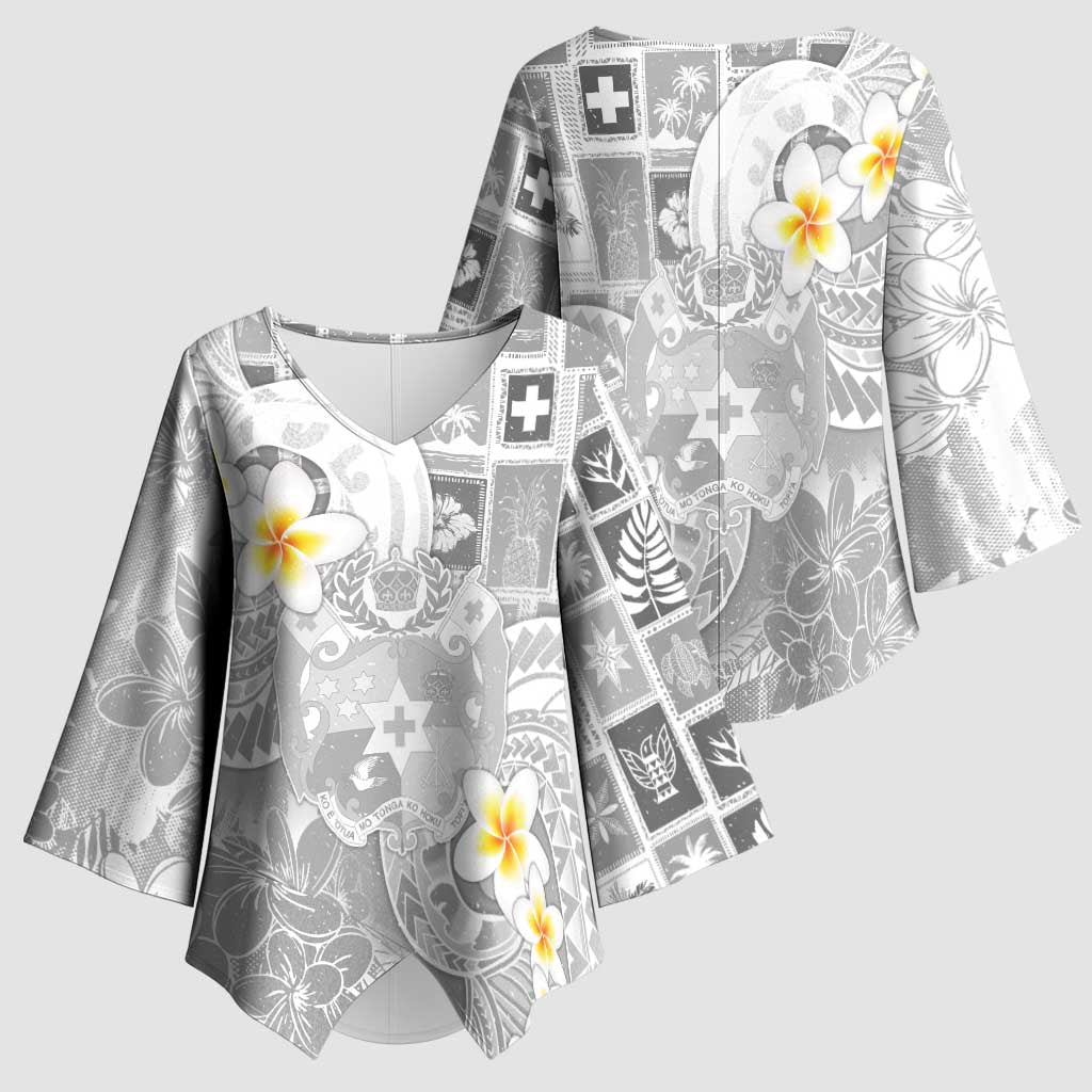 Tonga Christmas Kimono Sleeve Blouse Kilisimasi Fiefia Retro Style White - Polynesian Pride