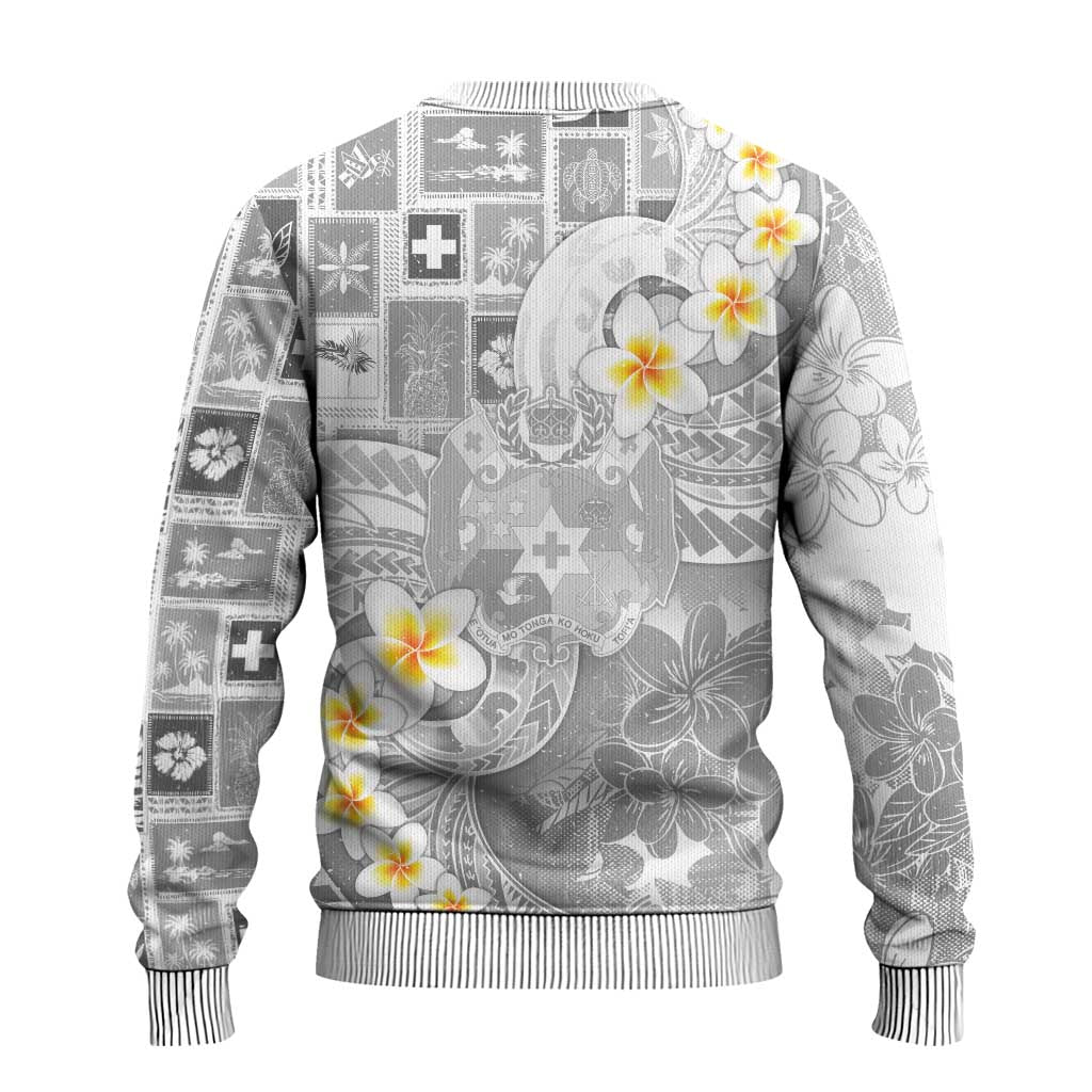 Tonga Christmas Ugly Christmas Sweater Kilisimasi Fiefia Retro Style White - Polynesian Pride