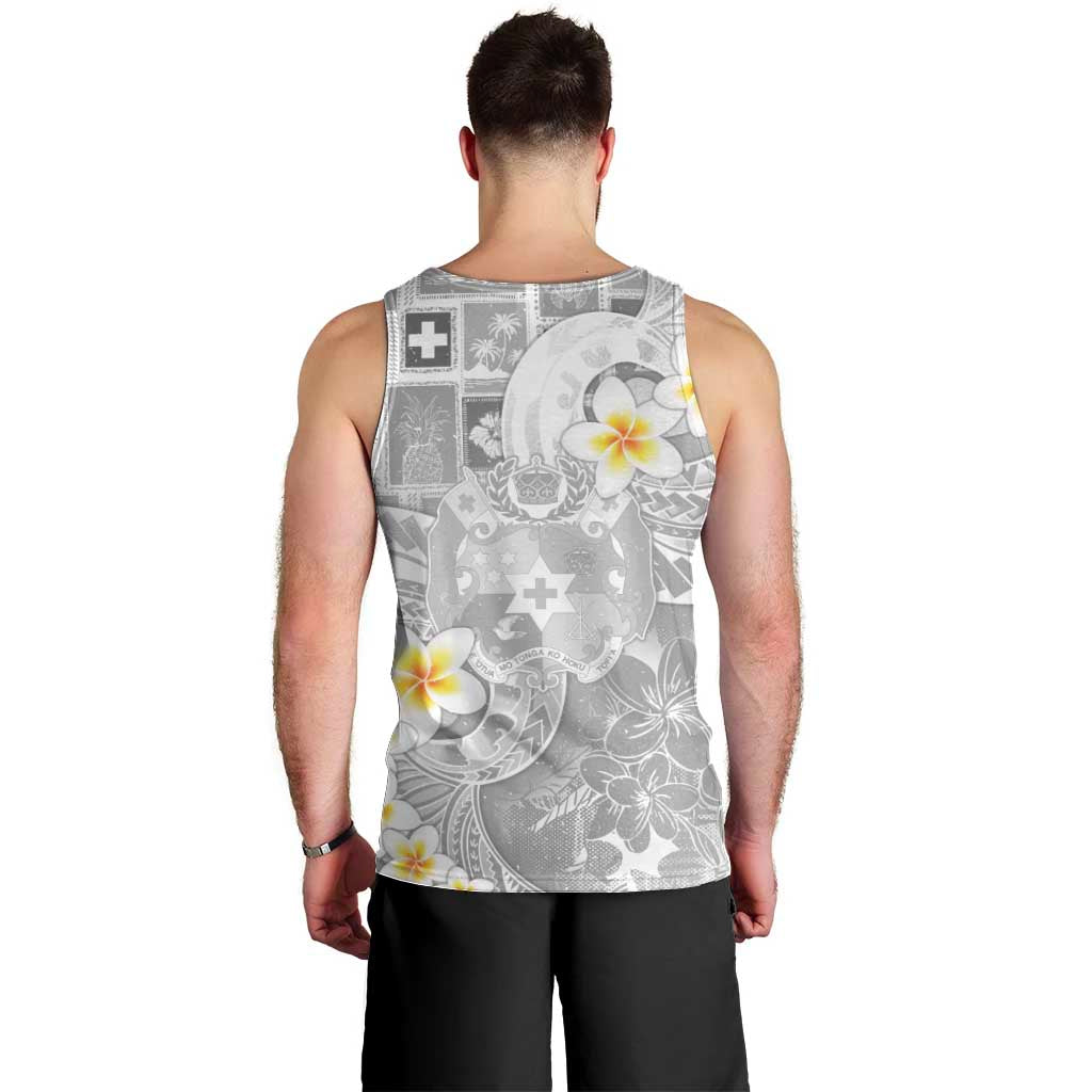 Tonga Christmas Men Tank Top Kilisimasi Fiefia Retro Style White - Polynesian Pride