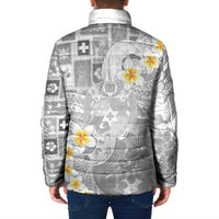 Tonga Christmas Padded Jacket Kilisimasi Fiefia Retro Style White - Polynesian Pride