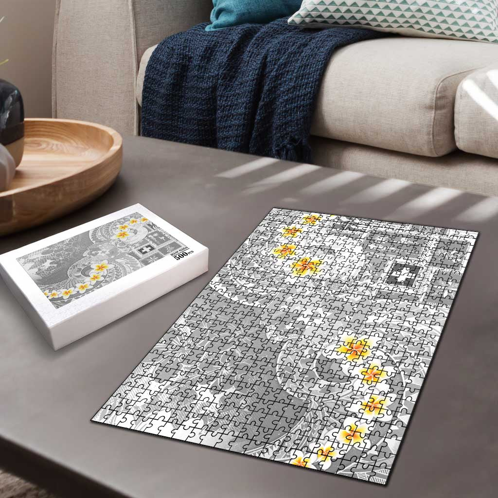 Tonga Christmas Puzzle Kilisimasi Fiefia Retro Style White - Polynesian Pride