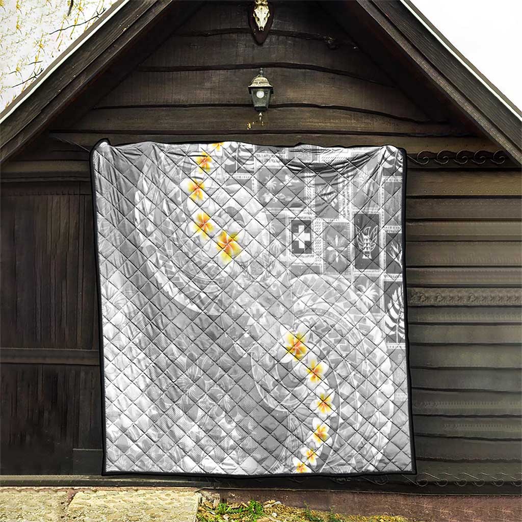 Tonga Christmas Quilt Kilisimasi Fiefia Retro Style White - Polynesian Pride