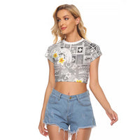 Tonga Christmas Raglan Cropped T Shirt Kilisimasi Fiefia Retro Style White - Polynesian Pride