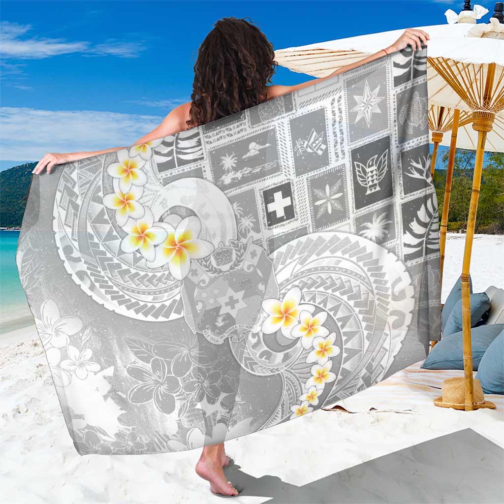 Tonga Christmas Sarong Kilisimasi Fiefia Retro Style White - Polynesian Pride