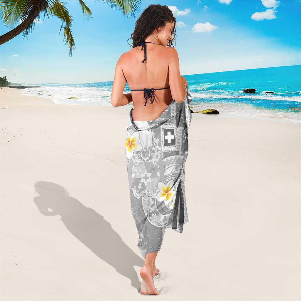 Tonga Christmas Sarong Kilisimasi Fiefia Retro Style White - Polynesian Pride