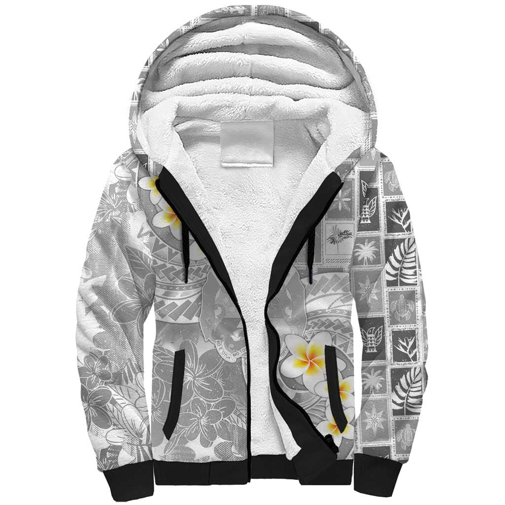 Tonga Christmas Sherpa Hoodie Kilisimasi Fiefia Retro Style White - Polynesian Pride