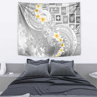 Tonga Christmas Tapestry Kilisimasi Fiefia Retro Style White - Polynesian Pride