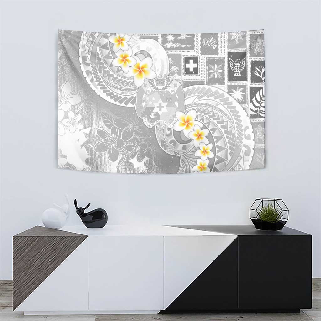 Tonga Christmas Tapestry Kilisimasi Fiefia Retro Style White - Polynesian Pride