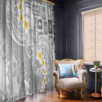 Tonga Christmas Window Curtain Kilisimasi Fiefia Retro Style White - Polynesian Pride