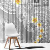 Tonga Christmas Window Curtain Kilisimasi Fiefia Retro Style White - Polynesian Pride