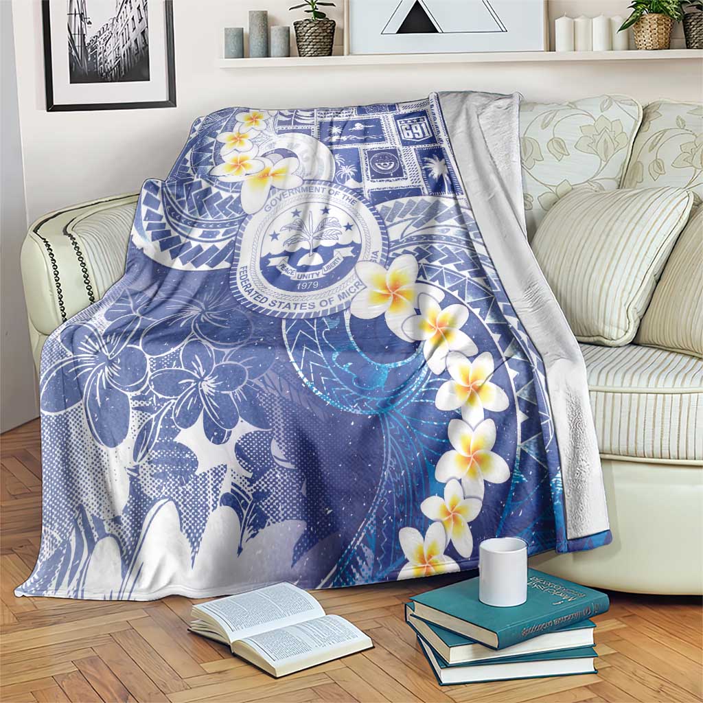 Federated States Of Micronesia Christmas Blanket Retro Style Bright Version - Polynesian Pride