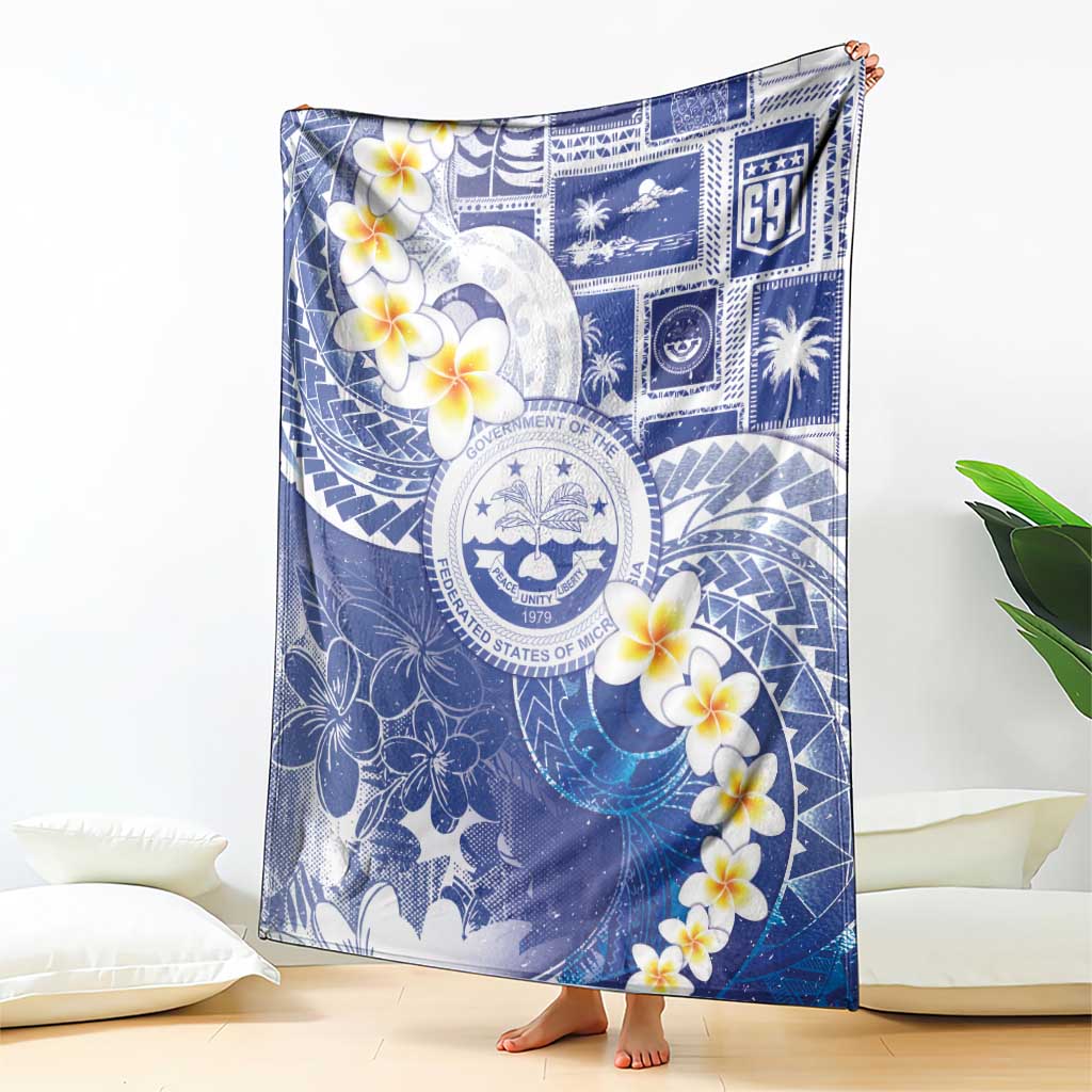 Federated States Of Micronesia Christmas Blanket Retro Style Bright Version - Polynesian Pride