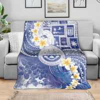 Federated States Of Micronesia Christmas Blanket Retro Style Bright Version - Polynesian Pride