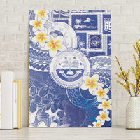 Federated States Of Micronesia Christmas Canvas Wall Art Retro Style Bright Version - Polynesian Pride